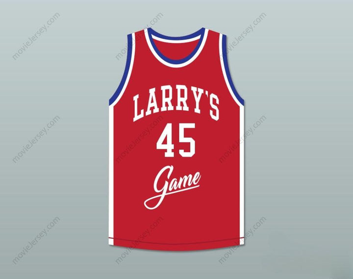 CUSTOM ANY Name Number CHUCK PERSON 45 LARRY'S GAME RED BASKETBALL JERSEY 1988 CHARITY EVENT Top Stitched S-6XL