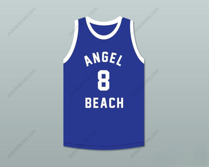CUSTOM ANY Name Number 'MEAT' TUPERELLO 8 ANGEL BEACH  BLUE BASKETBALL JERSEY PORKY'S REVENGE Top Stitched S-6XL