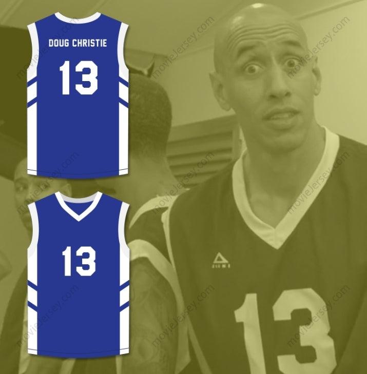 CUSTOM ANY Name Number DOUG CHRISTIE 13 BLUE BASKETBALL JERSEY DENNIS RODMAN'S BIG BANG IN PYONGYANG Top Stitched S-6XL