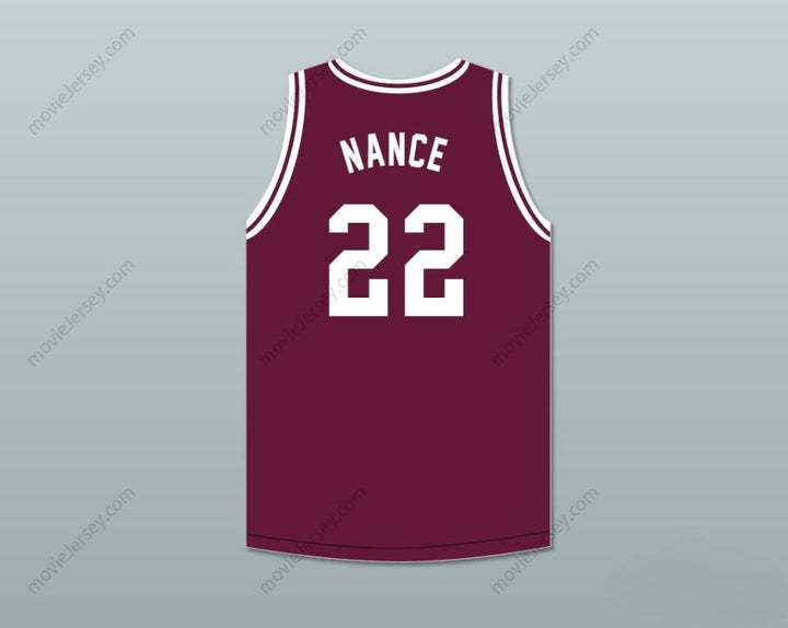 CUSTOM ANY Name Number LARRY NANCE 22 MCDUFFIE HIGH SCHOOL FIGHTING SCOTS MAROON BASKETBALL JERSEY Top Stitched S-6XL