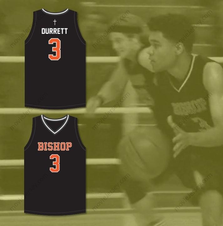 CUSTOM ANY Name Number BRANDON DURRETT 3 BISHOP HAYES TIGERS BLACK BASKETBALL JERSEY THE WAY BACK Top Stitched S-6XL