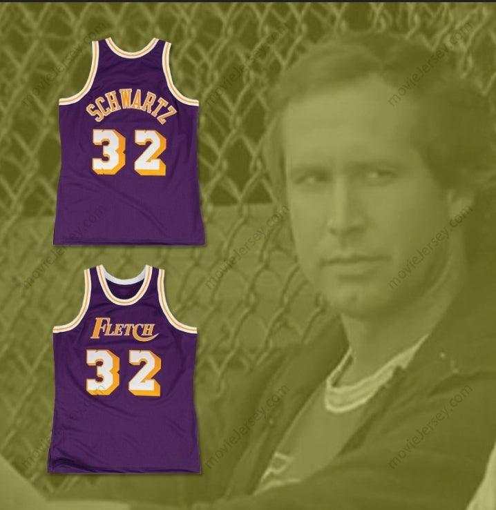CUSTOM ANY Name Number FLETCH ALIAS SERIES BOBBY LEE SCHWARTZ 32 BASKETBALL JERSEY Top Stitched S-6XL