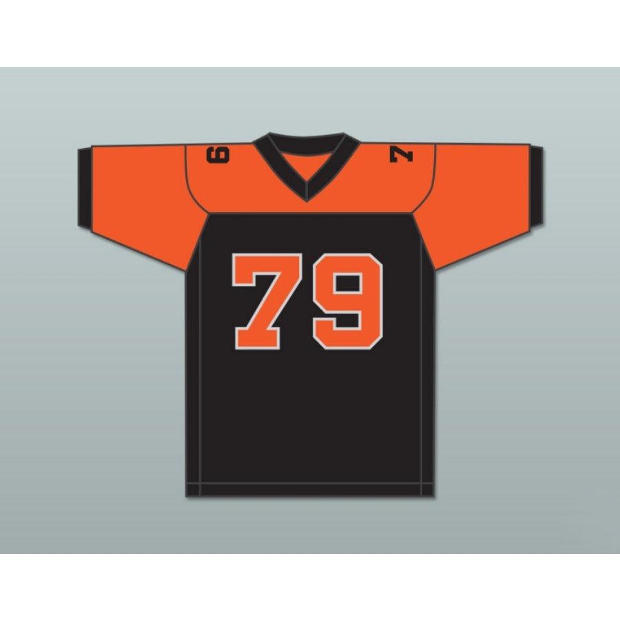 CUSTOM ANY Name Number ORC FOGTEETH 79  33 BLACK ORANGE Football Jersey Top Stitched S-6XL
