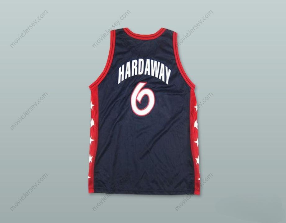 CUSTOM ANY Name Number 1996 PENNY HARDAWAY 6 USA TEAM AWAY BASKETBALL JERSEY Top Stitched S-6XL