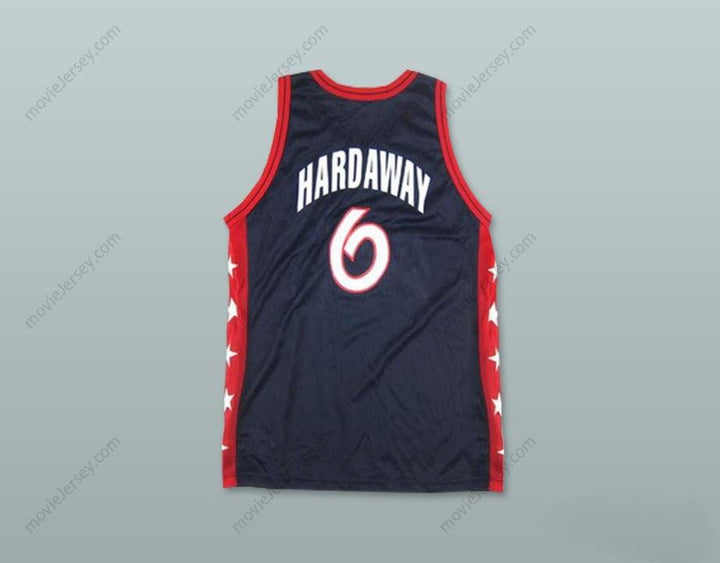 CUSTOM ANY Name Number 1996 PENNY HARDAWAY 6 USA TEAM AWAY BASKETBALL JERSEY Top Stitched S-6XL