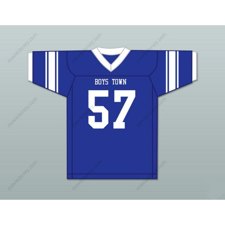 CUSTOM ANY BLUE SHAQUIL BARRETT 57 BOYS TOWN HIGH SCHOOL FOOTBALL JERSEY
