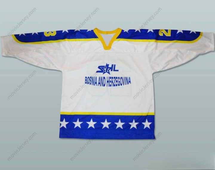 Custom Any Name Number BOSNIA AND HERZEGOVINA NATIONAL TEAM WHITE HOCKEY JERSEY ANY PLAYER OR NUMBER Stitched Top Stitched S-6XL