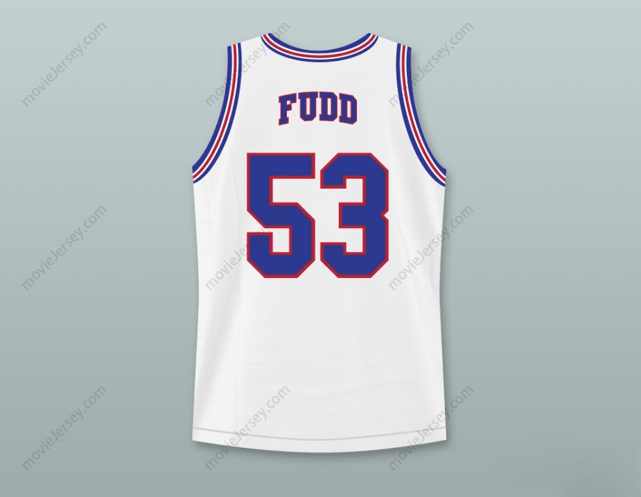 CUSTOM ANY Name Number SPACE JAM TUNE SQUAD ELMER FUDD 53 BASKETBALL JERSEY STITCH SEWN Top Stitched S-6XL