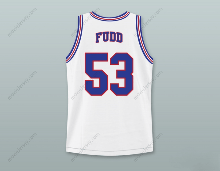 CUSTOM ANY Name Number SPACE JAM TUNE SQUAD ELMER FUDD 53 BASKETBALL JERSEY STITCH SEWN Top Stitched S-6XL