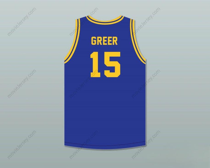 CUSTOM ANY Name Number HAL GREER 15 FREDERICK DOUGLASS JUNIOR AND SENIOR HIGH SCHOOL TIGERS BLUE BASKETBALL JERSEY 1 Top Stitched S-6XL