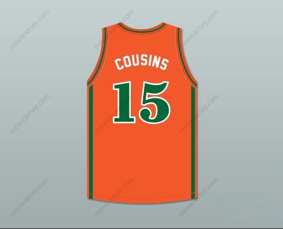 CUSTOM ANY Name Number DEMARCUS COUSINS 15 LEFLORE HIGH SCHOOL RATTLERS ORANGE BASKETBALL JERSEY Top Stitched S-6XL