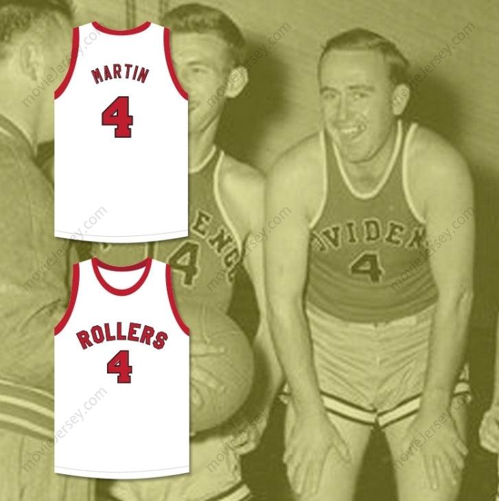 CUSTOM ANY Name Number DINO MARTIN 4 PROVIDENCE STEAMROLLERS WHITE BASKETBALL JERSEY 4 Top Stitched S-6XL