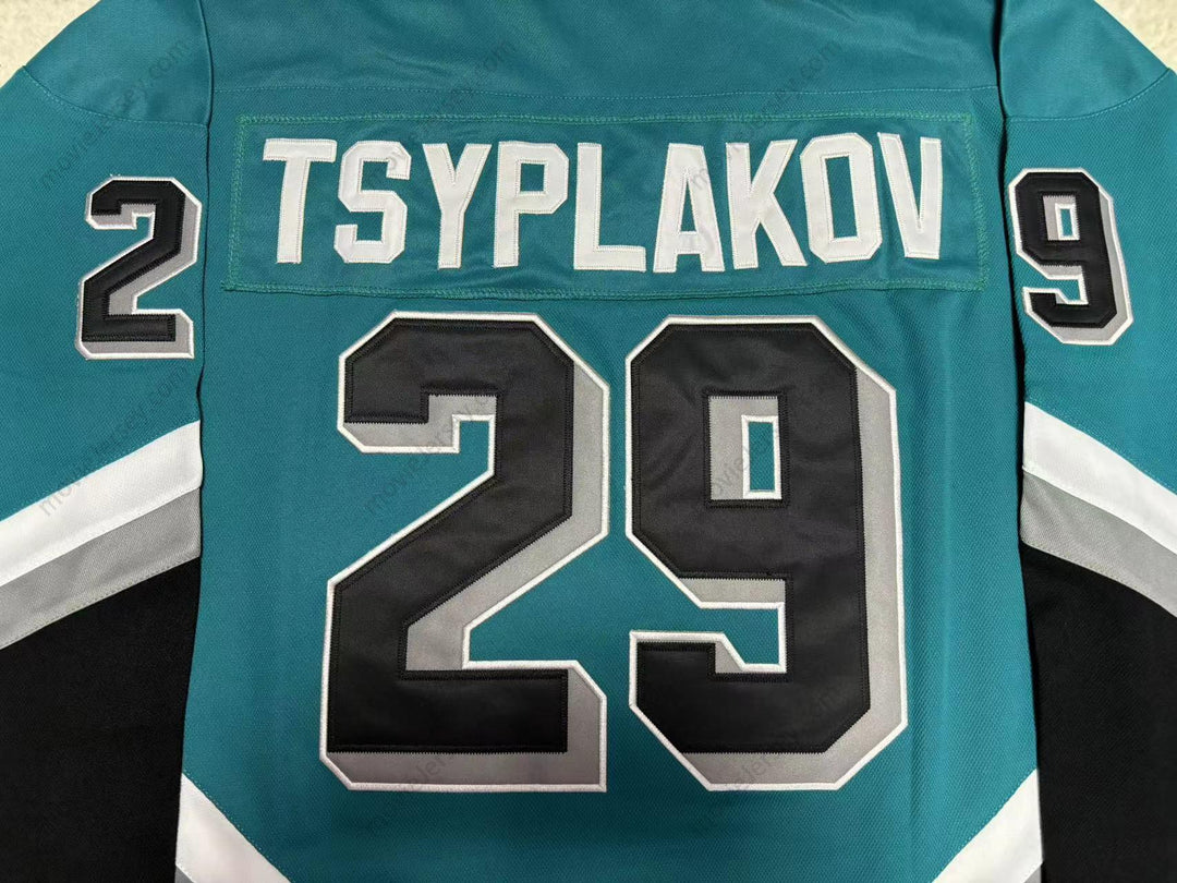Custom Any Name Number VLADIMIR TSYPLAKOV 29 LAS VEGAS THUNDER TEAL HOCKEY JERSEY Top Stitched S-6XL