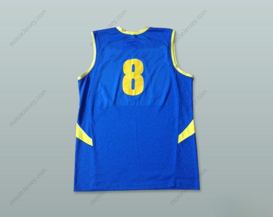 CUSTOM ANY Name Number UKRAINE 8 NATIONAL TEAM BLUE BASKETBALL JERSEY Top Stitched S-6XL
