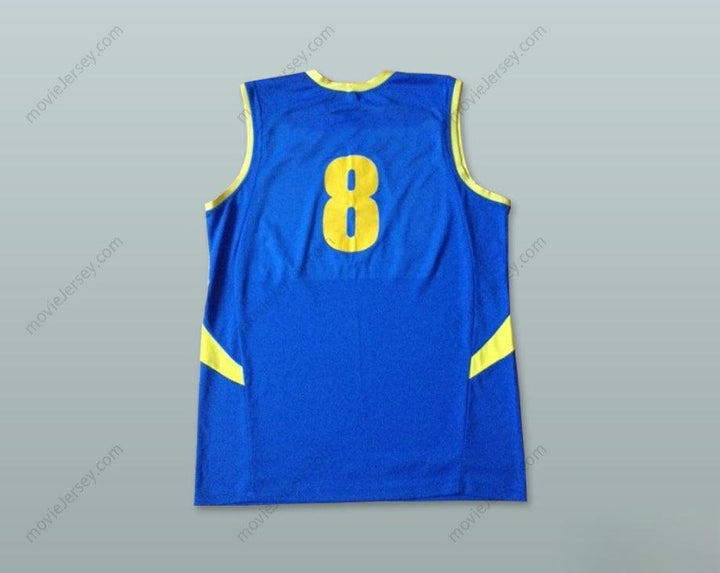 CUSTOM ANY Name Number UKRAINE 8 NATIONAL TEAM BLUE BASKETBALL JERSEY Top Stitched S-6XL