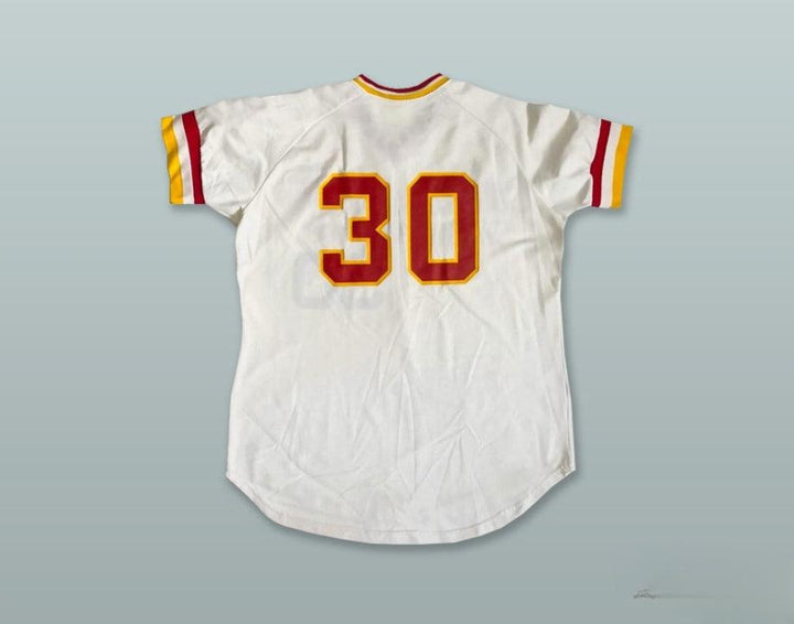 Custom Any Name Number HEDIBERTO VARGAS 30  ISLANDERS WHITE BASEBALL JERSEY Top Stitched S-6XL