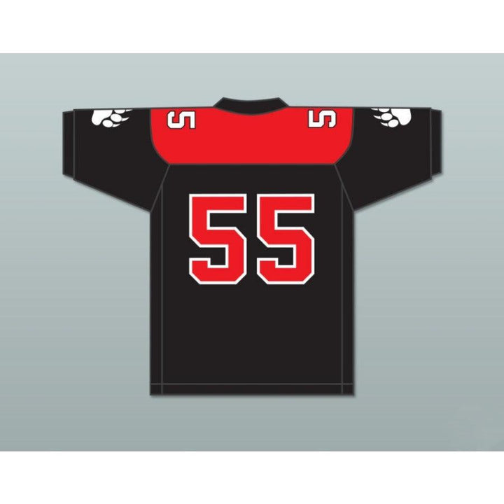 CUSTOM ANY Name Number B.J. CAINE 55 MINNVILLE HIGH SCHOOL GRIZZLIES Football Jersey Top Stitched S-6XL