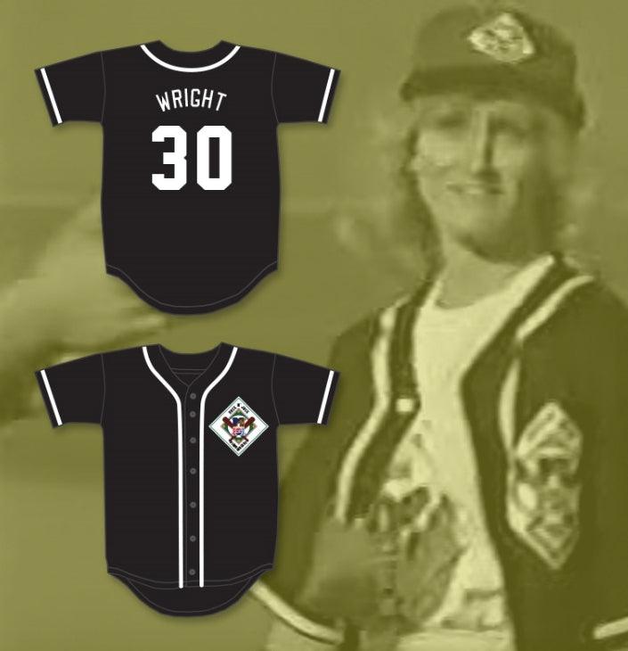 Custom Any Name Number PAM WRIGHT 30 AARDVARKS BASEBALL JERSEY 1ST ANNUAL ROCK N' JOCK DIAMOND DERBY Top Stitched S-6XL