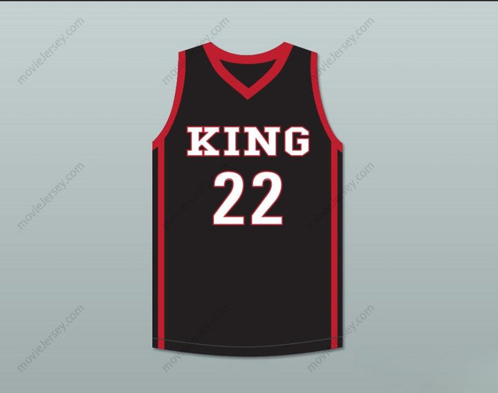 CUSTOM ANY Name Number KAWHI LEONARD 22 MARTIN LUTHER KING HIGH SCHOOL  BLACK BASKETBALL JERSEY 6 Top Stitched S-6XL