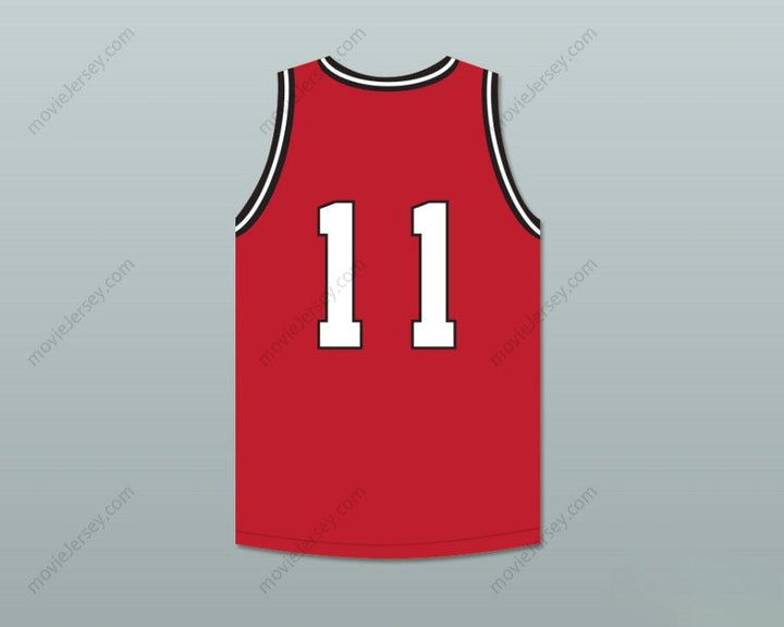 CUSTOM ANY Name Number ISIAH THOMAS 11 HIGH SCHOOL RED BASKETBALL JERSEY HOOP DREAMS Top Stitched S-6XL