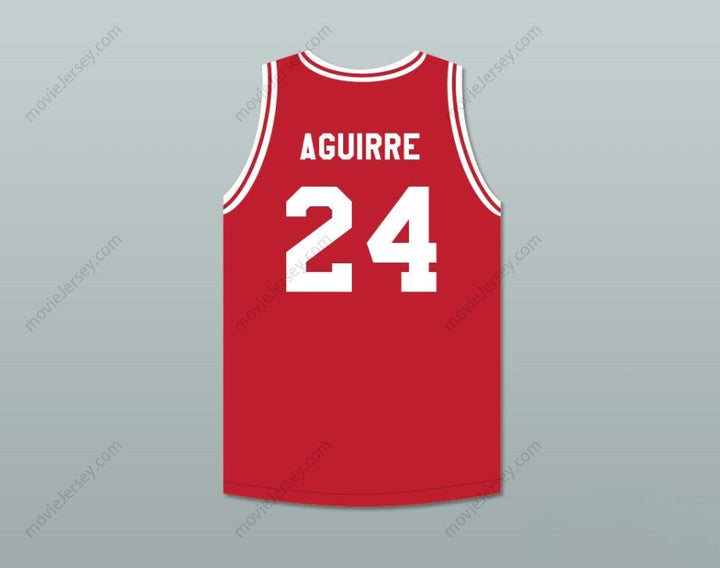 CUSTOM ANY Name Number MARK AGUIRRE 24 PUSH EXCEL PRO BASKETBALL CLASSIC RED BASKETBALL JERSEY 1988 CHARITY EVENT Top Stitched S-6XL