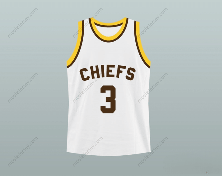 CUSTOM ANY Name Number BRAD PITT KICKAPOO CHIEFS 3 HIGH SCHOOL BASKETBALL JERSEY Top Stitched S-6XL