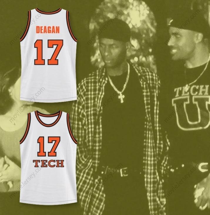 CUSTOM ANY Name Number RICK FOX CHICK DEAGAN 17 TECH U HOME BASKETBALL JERSEY HE GOT GAME Top Stitched S-6XL