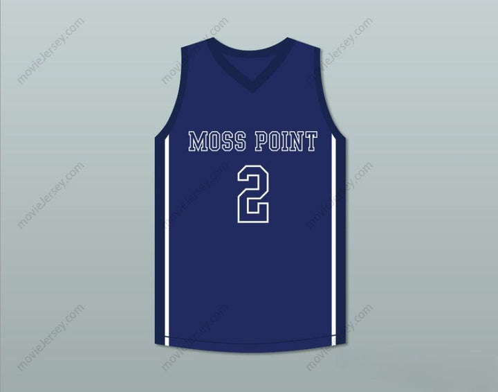CUSTOM ANY Name Number DEVIN BOOKER 2 MOSS POINT HIGH SCHOOL TIGERS BLUE BASKETBALL JERSEY 2 Top Stitched S-6XL