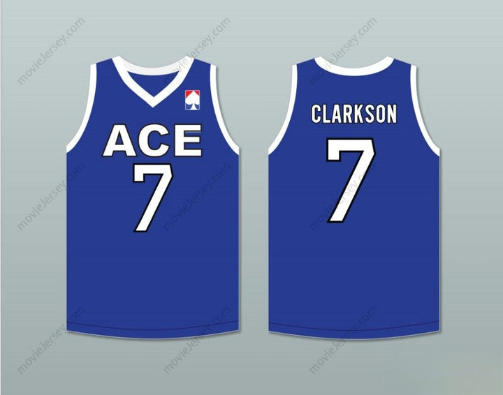 CUSTOM ANY Name Number CLARKSON 7 ACE FAMILY CHARITY BLUE BASKETBALL JERSEY Top Stitched S-6XL
