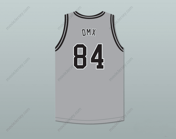 CUSTOM ANY Name Number DMX 84 ROUGH RYDERS GRAY BASKETBALL JERSEY 2 Top Stitched S-6XL
