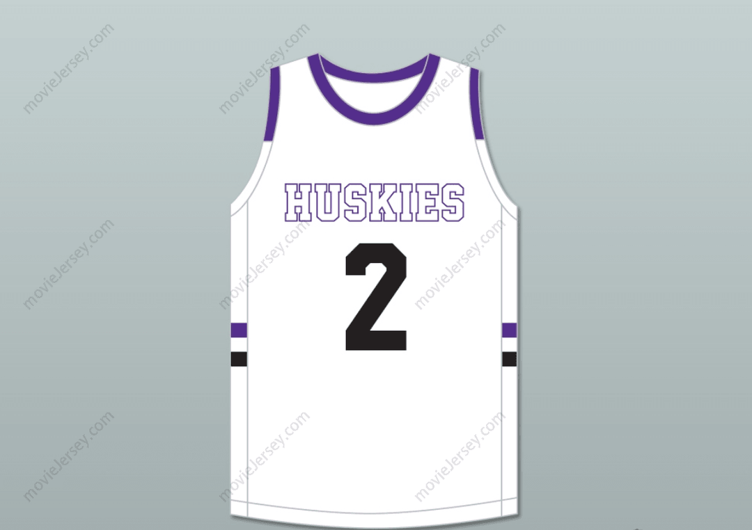 Custom Any Name Number Christian Braun 2 Blue Valley Northwest High School Huskies White Basketball Jersey 2 Top Stitched S-6XL