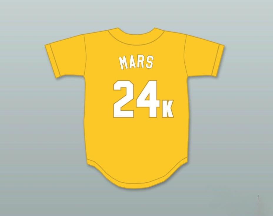 Custom Any Name Number MARS 24K HOOLIGANS YELLOW BASEBALL JERSEY Top Stitched S-6XL