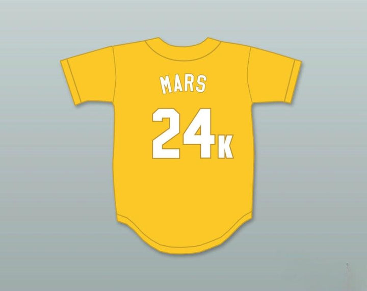 Custom Any Name Number MARS 24K HOOLIGANS YELLOW BASEBALL JERSEY Top Stitched S-6XL