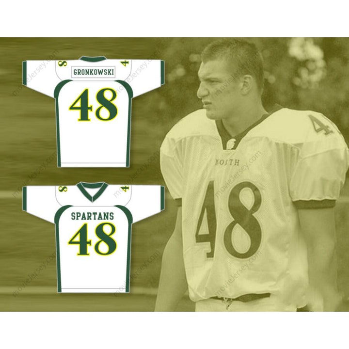 CUSTOM SPARTANS ROB GRONKOWSKI 48 HIGH SCHOOL FOOTBALL JERSEY Top Stitched S-6XL