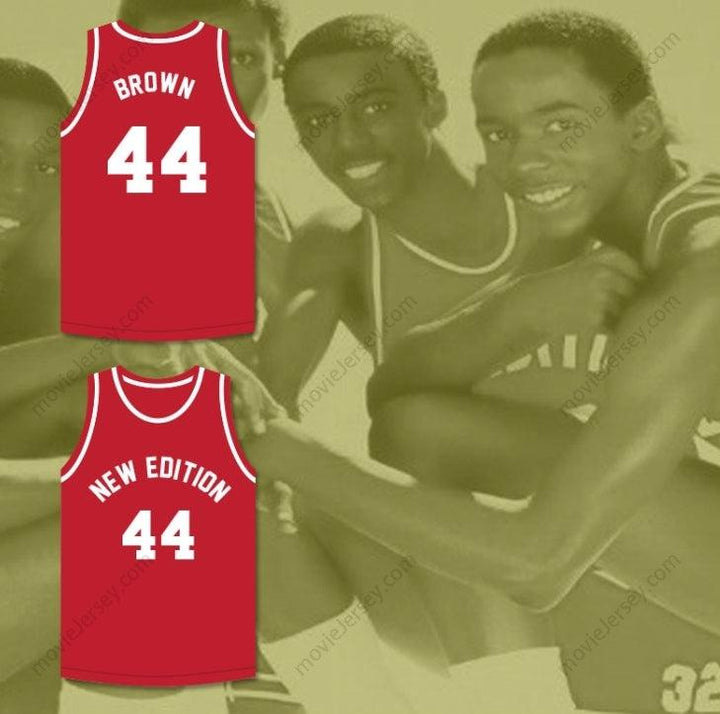 CUSTOM ANY Name Number BOBBY BROWN 44 NEW EDITION RED BASKETBALL JERSEY Top Stitched S-6XL