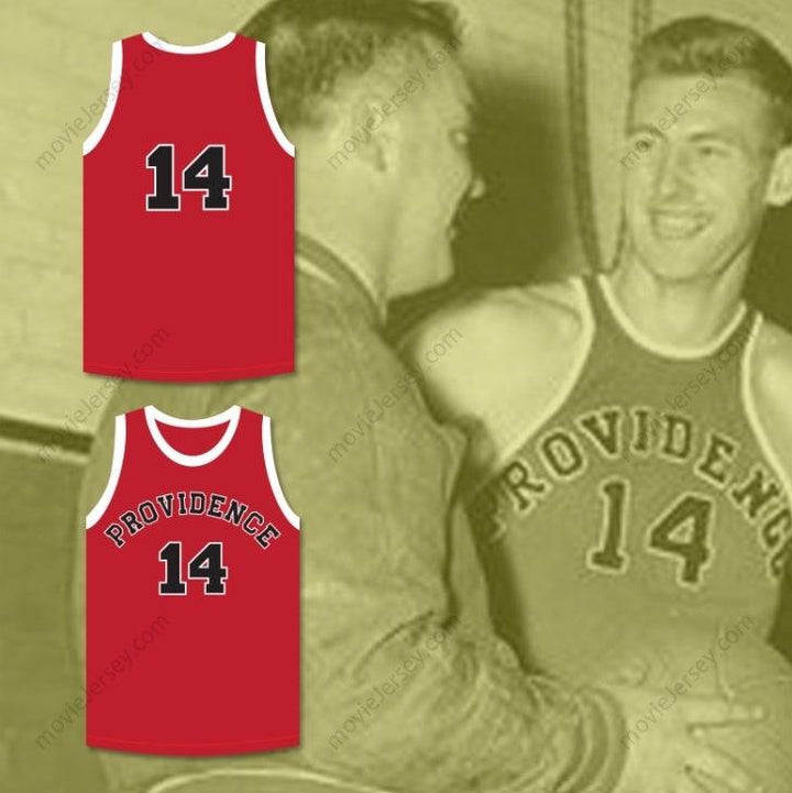 CUSTOM ANY Name Number GEORGE NOSTRAND 14 PROVIDENCE STEAMROLLERS RED BASKETBALL JERSEY 1 Top Stitched S-6XL