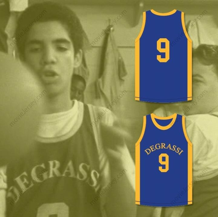 CUSTOM ANY Name Number JIMMY BROOKS 9 DEGRASSI COMMUNITY SCHOOL PANTHERS BASKETBALL JERSEY Top Stitched S-6XL