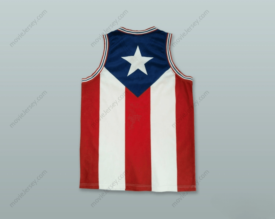 CUSTOM ANY Name Number  PUERTO RICO FLAG BASKETBALL JERSEY 1 Top Stitched S-6XL