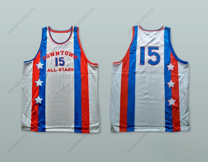 CUSTOM ANY Name Number 1976 DOWNTOWN ALL STARS 15 BASKETBALL JERSEY Top Stitched S-6XL