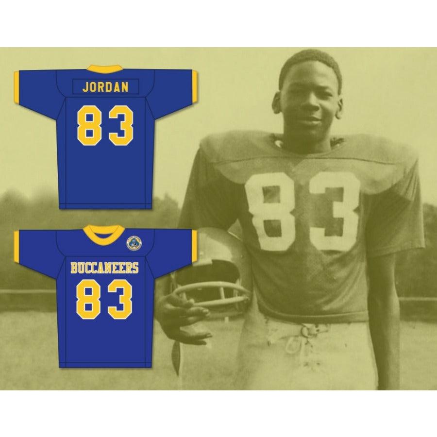 CUSTOM ANY Name Number BUCCANEERS BLUE MICHAEL JORDAN 83 Football Jersey Top Stitched S-6XL