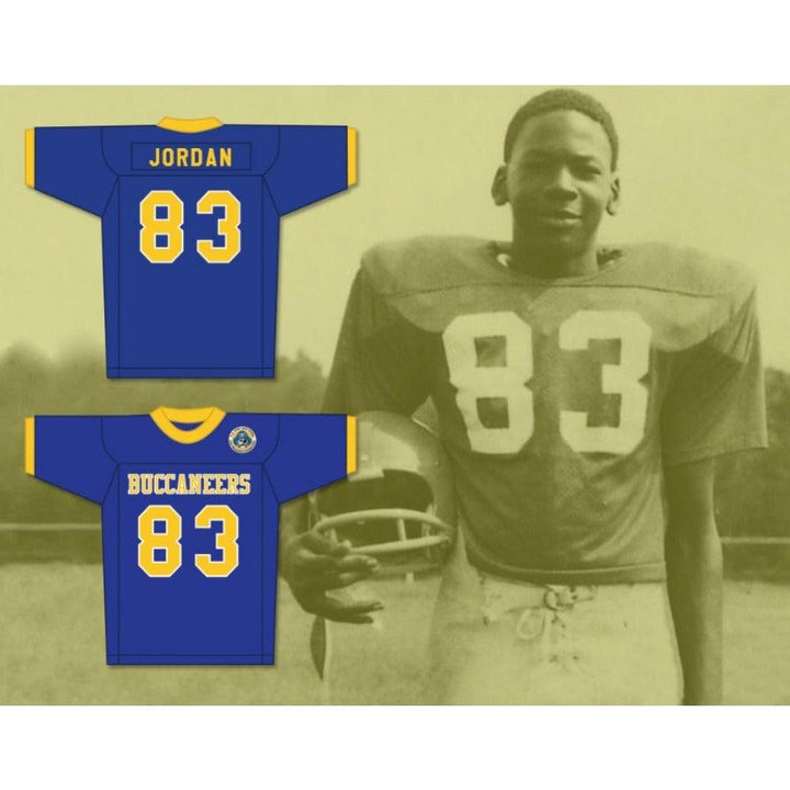 CUSTOM ANY Name Number BUCCANEERS BLUE MICHAEL JORDAN 83 Football Jersey Top Stitched S-6XL