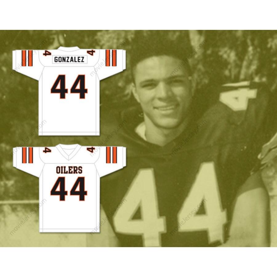 CUSTOM ANY Name Number TONY GONZALEZ 44 HUNTINGTON BEACH HIGH SCHOOL OILERS WHITE FOOTBALL JERSEY Top Stitched S-6XL