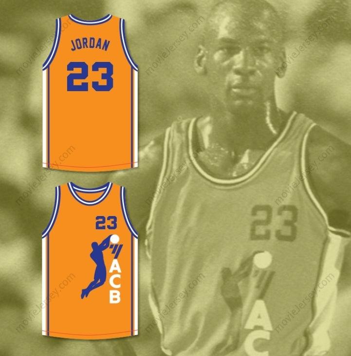 CUSTOM ANY Name Number MICHAEL  23 ACB 1990 BARCELONA EXHIBITION GAME ORANGE BASKETBALL JERSEY 2 Top Stitched S-6XL