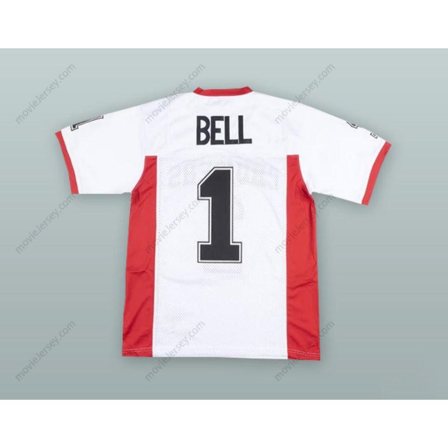 CUSTOM ANY Name Number LE'VEON BELL 1  MADISON HIGH SCHOOL CRUISERS WHITE FOOTBALL JERSEY Top Stitched S-6XL