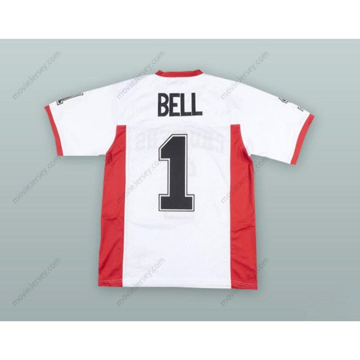 CUSTOM ANY Name Number LE'VEON BELL 1  MADISON HIGH SCHOOL CRUISERS WHITE FOOTBALL JERSEY Top Stitched S-6XL