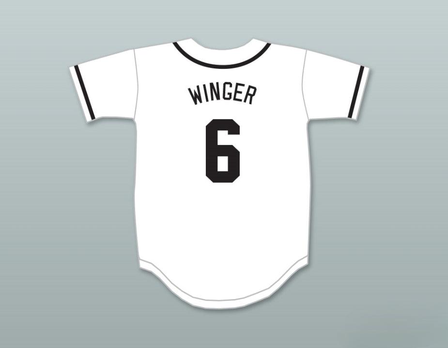 Custom Any Name Number KIP WINGER 6 SALAMANDERS BASEBALL JERSEY 1ST ANNUAL ROCK N' JOCK DIAMOND DERBY Top Stitched S-6XL