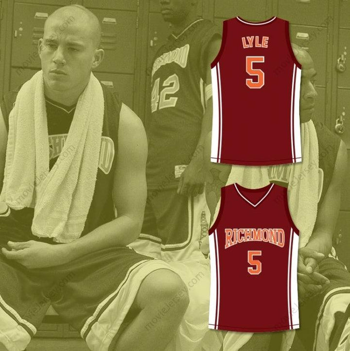 CUSTOM ANY Name Number CHANNING TATUM JASON LYLE 5 RICHMOND OILERS HOME BASKETBALL JERSEY COACH CARTER Top Stitched S-6XL