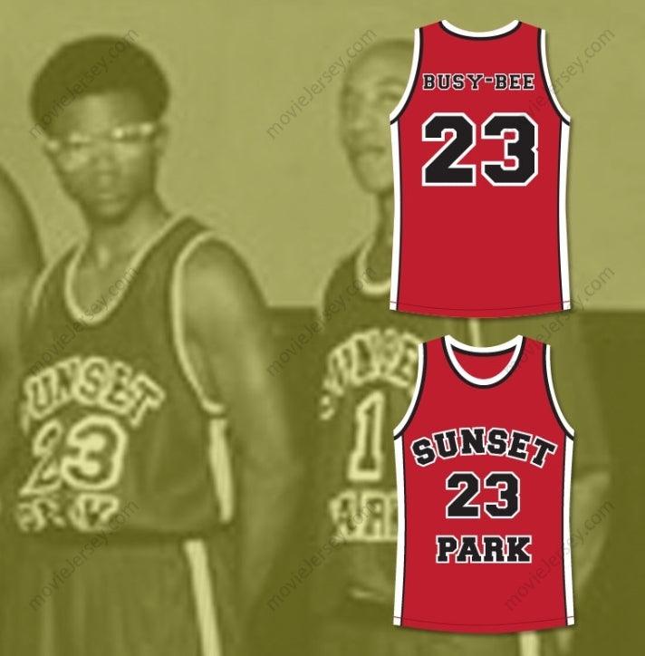 CUSTOM ANY Name Number DE'AUNDRE BONDS BUSY-BEE 23 SUNSET PARK BASKETBALL JERSEY Top Stitched S-6XL