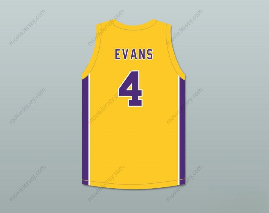 CUSTOM ANY Name Number MIKE EVANS 4 BALL HIGH SCHOOL TORS YELLOW GOLD BASKETBALL JERSEY Top Stitched S-6XL