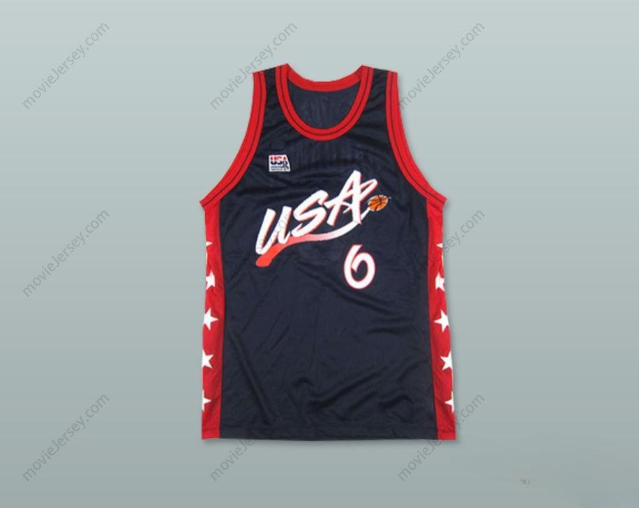 CUSTOM ANY Name Number 1996 PENNY HARDAWAY 6 USA TEAM AWAY BASKETBALL JERSEY Top Stitched S-6XL